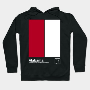 Alabama State Flag  // Original Minimalist Artwork Poster Design Hoodie